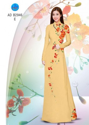 Vải áo dài hoa Phượng-DT 4918