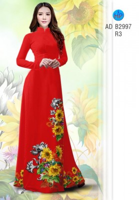 Vải áo dài hoa hướng dương-DT 5022