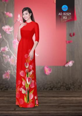 Vải áo dài hoa Ly-DT 5023
