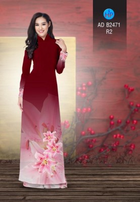 Vải áo dài hoa Ly-DT 5077