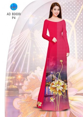 Vải áo dài hoa Sen-DT 5082