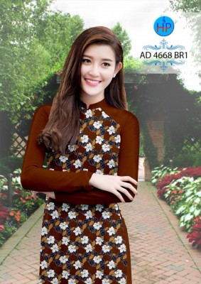 Vải áo dài hoa nhí-DT 5096