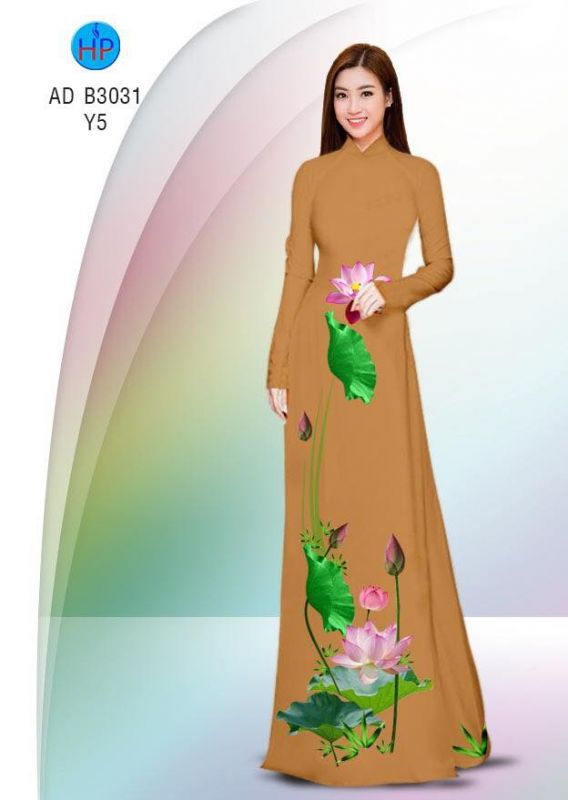 Vải áo dài hoa Sen