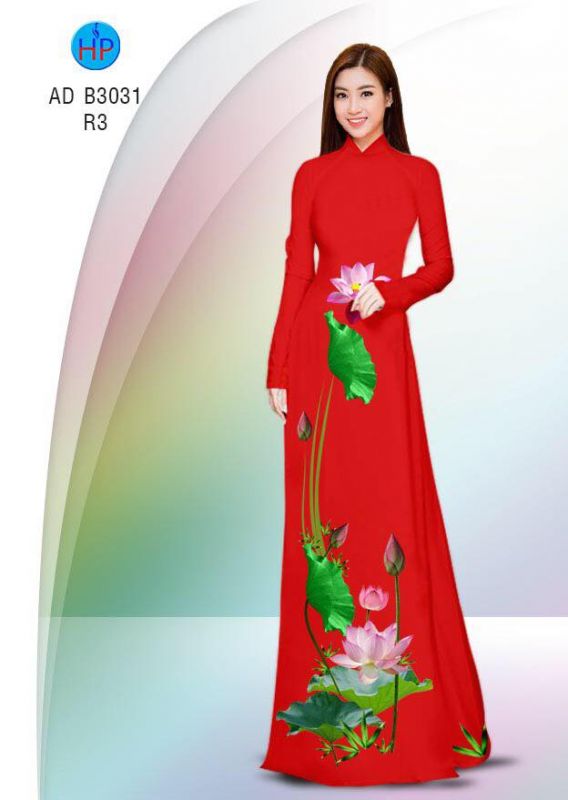 Vải áo dài hoa Sen