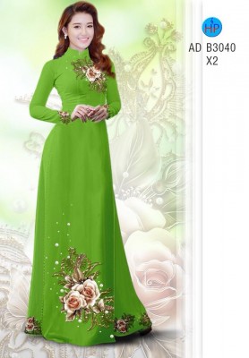 Vải áo dài hoa Hồng-DT 5101