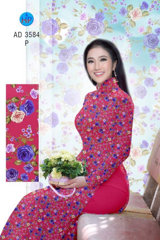 Vải áo dài hoa nhí