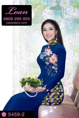 Vải áo dài hoa Sen-DT 5459