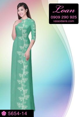 Vải áo dài hoa dây-DT 5654