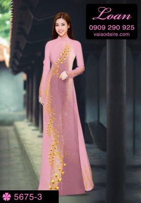 Vải áo dài hoa dây-DT 5675