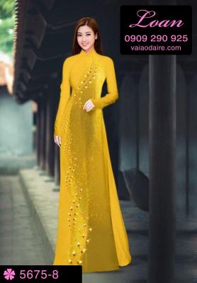 Vải áo dài hoa dây-DT 5675