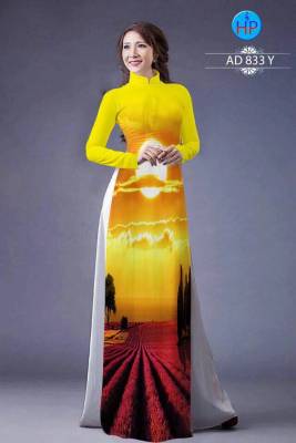 Vải áo dài phong cảnh-DT 571