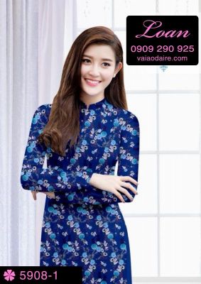 Vải áo dài hoa nhí-DT 5908
