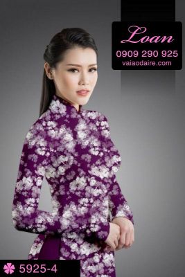 Vải áo dài hoa nhí-DT 5925