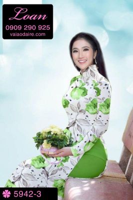 Vải áo dài hoa toàn thân-DT 5942