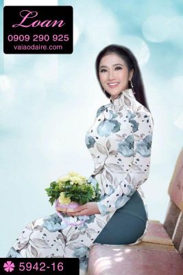 Vải áo dài hoa toàn thân-DT 5942