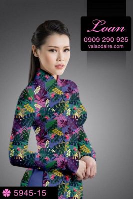 Vải áo dài hoa nhí-DT 5945