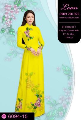 Vải áo dài hoa dây-DT 6094