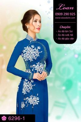 Vải áo dài hoa nhỏ-DT 6296