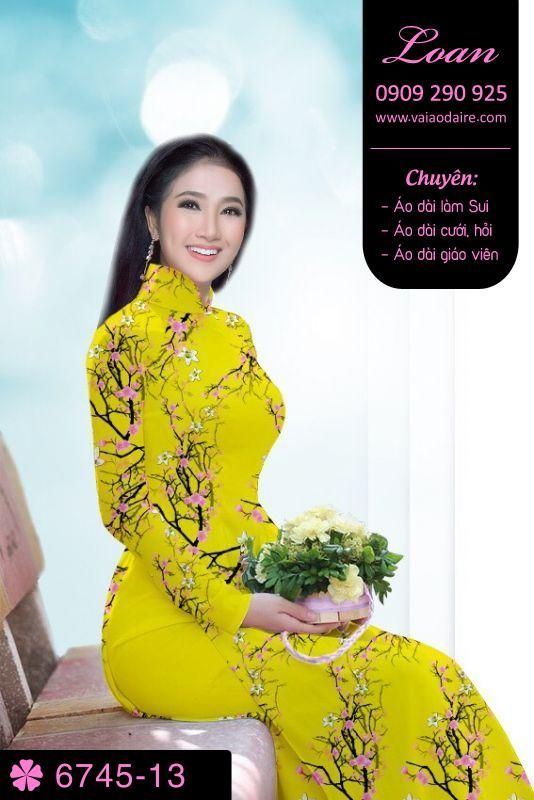 Vải áo dài cành Đào