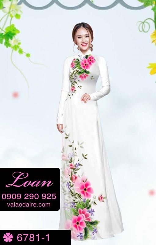 Vải áo dài hoa dây