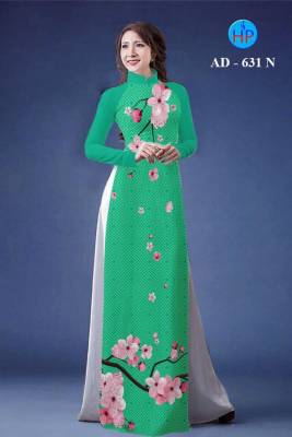 Vải áo dài cành Đào-DT 679