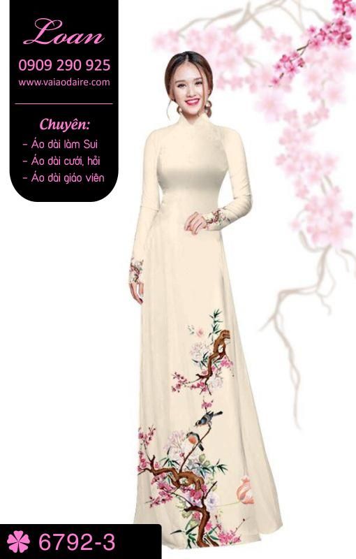 Vải áo dài cành Đào