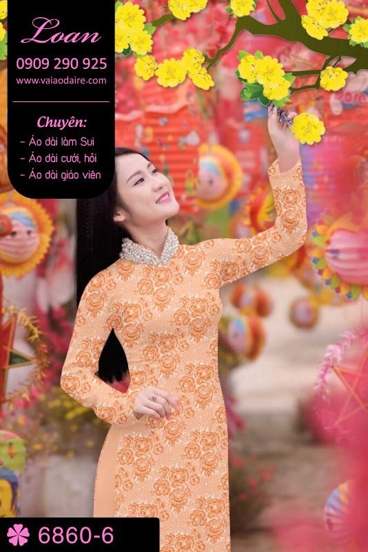 Vải áo dài hoa nhí