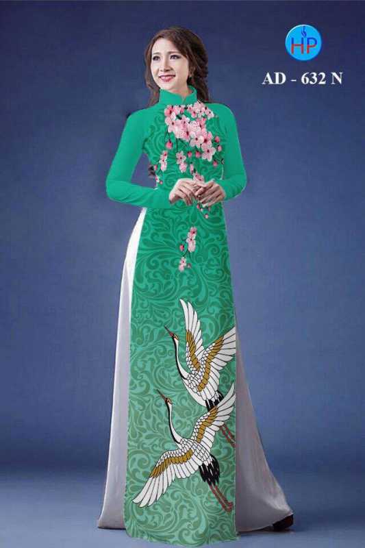 Vải áo dài chim Hạc