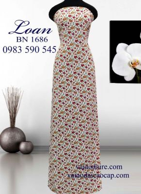 Vải áo dài hoa nhí-DT 7008