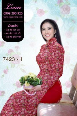 Vải áo dài hoa nhí-DT 7423