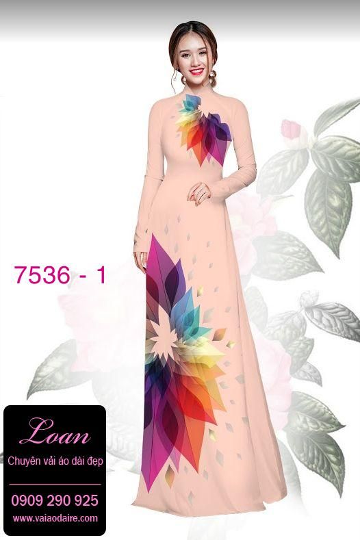 Vải áo dài hoa 3D