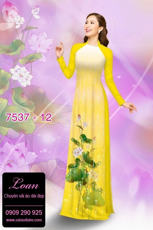 Vải áo dài hoa 3D