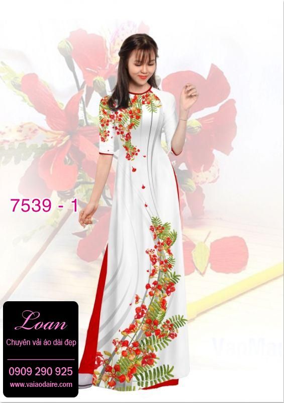 Vải áo dài hoa Phượng