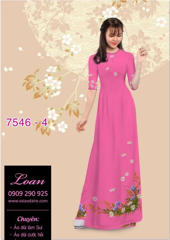 Vải áo dài hoa nhỏ