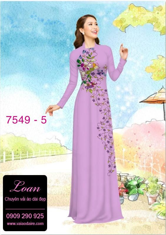 Vải áo dài hoa dây