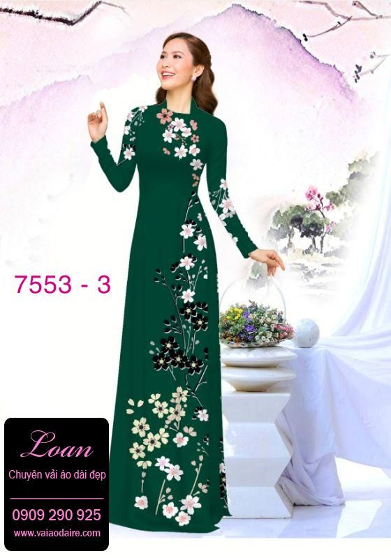 Vải áo dài hoa dây