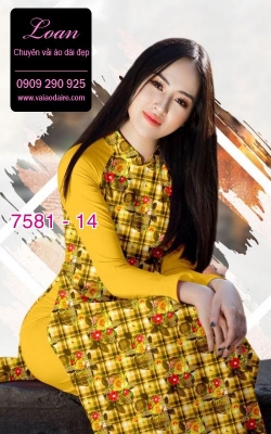 Vải áo dài hoa nhí-DT 7581