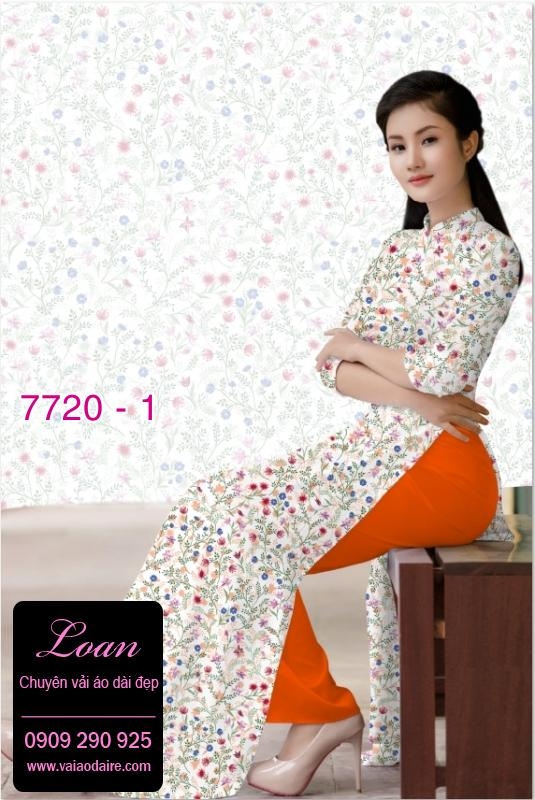 Vải áo dài hoa nhí