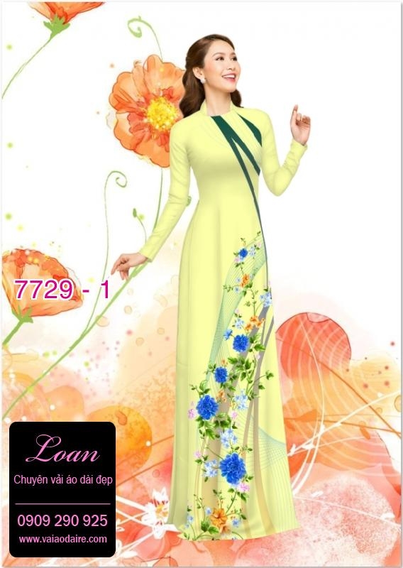 Vải áo dài hoa Mẫu Đơn