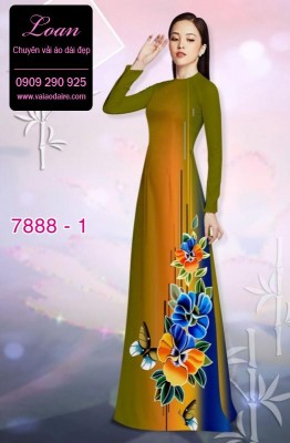 Vải áo dài hoa 3D-DT 7888