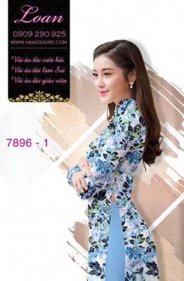 Vải áo dài hoa nhí-DT 7896