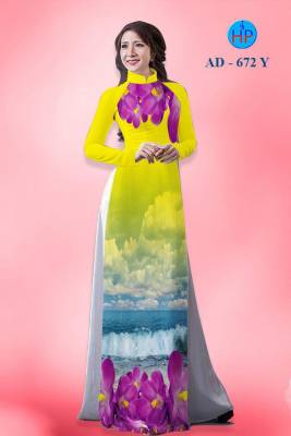 Vải áo dài phong cảnh-DT 790