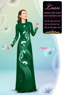 Vải áo dài hoa 3D-DT 7944