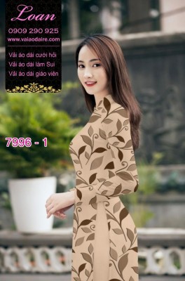 Vải áo dài hoa nhí-DT 7996