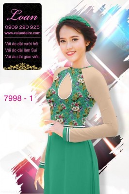 Vải áo dài hoa nhí-DT 7998