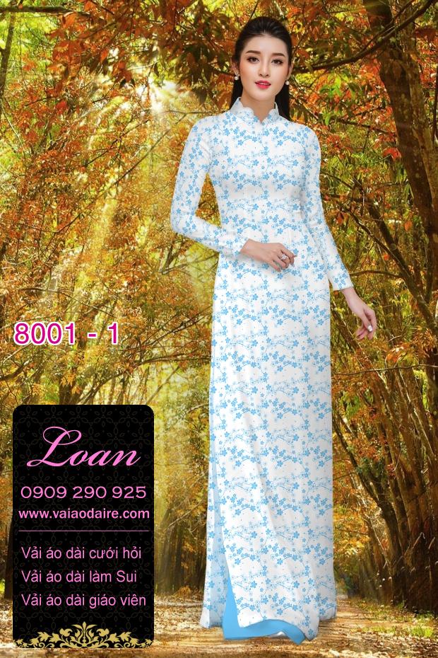 Vải áo dài hoa nhí