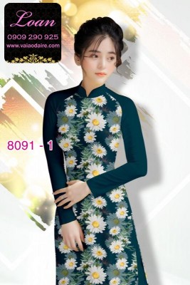Vải áo dài hoa nhí-DT 8091