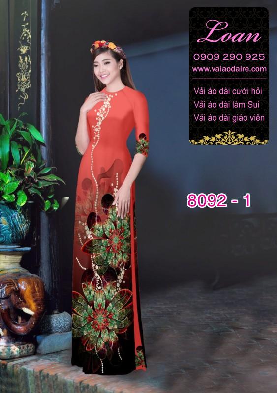 Vải áo dài hoa 3D