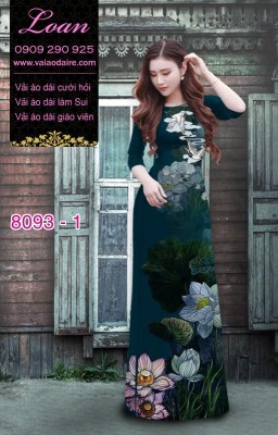 Vải áo dài hoa Sen-DT 8093