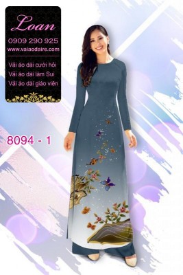 Vải áo dài hoa 3D-DT 8094